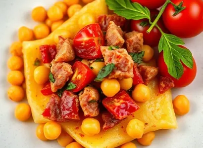 Pâtes au chickpeas