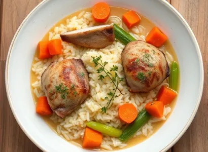 Pot au poulet et riz sauvage