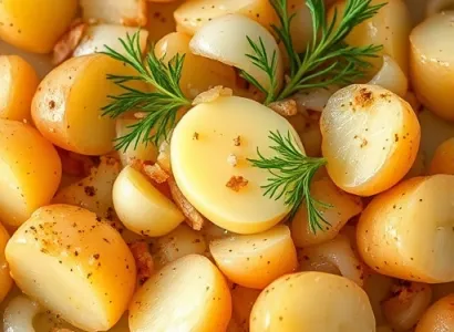 Pommes de terre aises au beurre et aneth