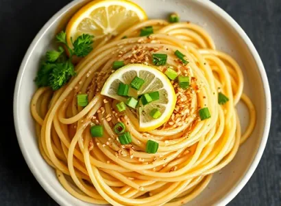 Pâtes au citron et sesame