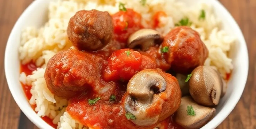 Boulettes de boeuf aux champignons