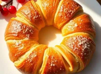 Croissants aux pommes et cranberries