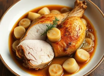 Poulet au sauce aux oignons