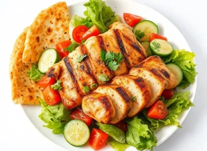 Salade de Fattoush au Poulet Grillé