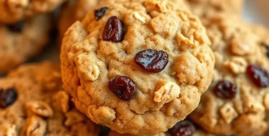 Cookies à l'avoine et aux raisins