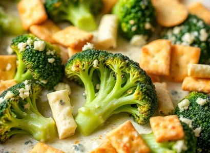 Gratin de brocolis au fromage bleu