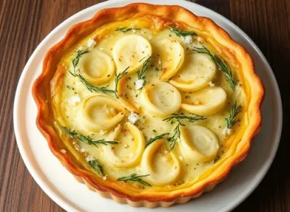 Tarte aux poireaux et herbes de Provence
