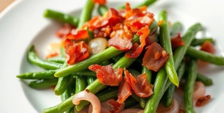 Haricots verts au vinaigre de framboise