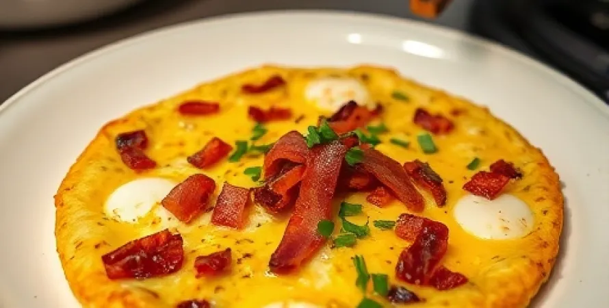 Frittata au bacon et fromage