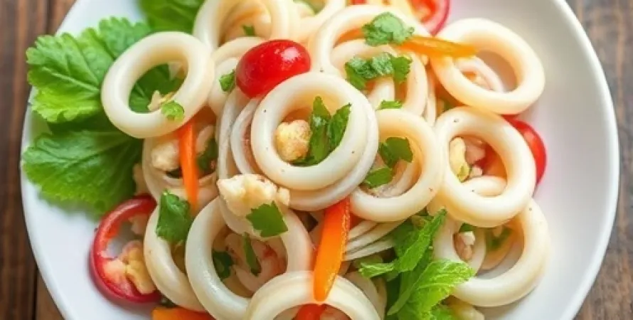 Salade de calamar asiatique