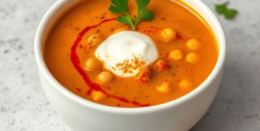 Potage de pois chiches au curry