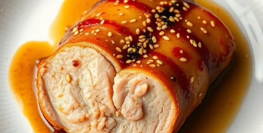 Porc tenderloin au miel et sesame