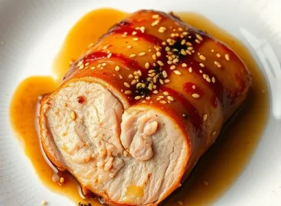 Porc tenderloin au miel et sesame