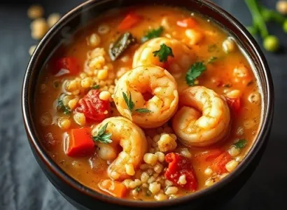 Soupe de Couscous aux Crevettes