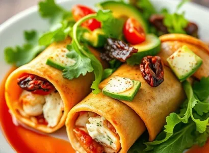 Rouleaux de poulet aux tomates séchées