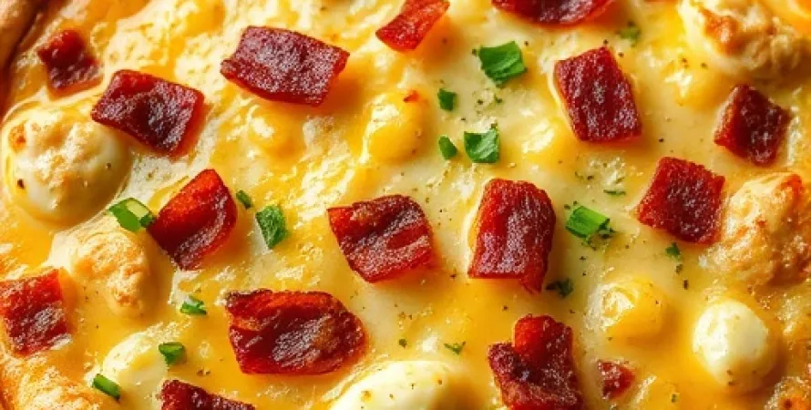 Tarte au poulet et au bacon