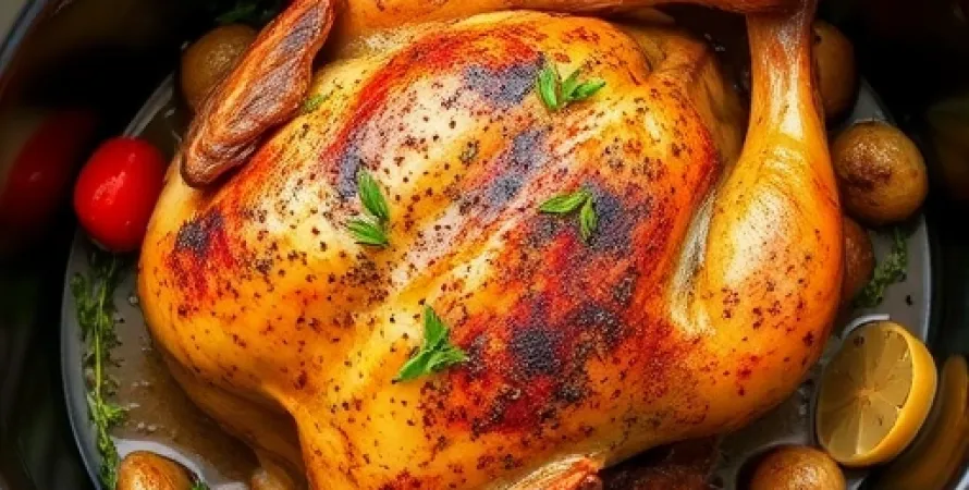Poulet aux herbes en crockpot