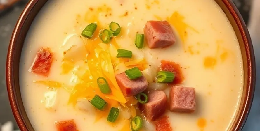 Soupe au fromage et jambon