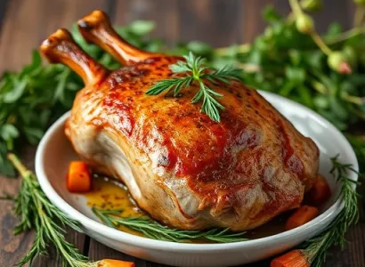 Porc au four avec herbes