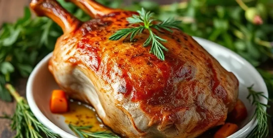 Porc au four avec herbes