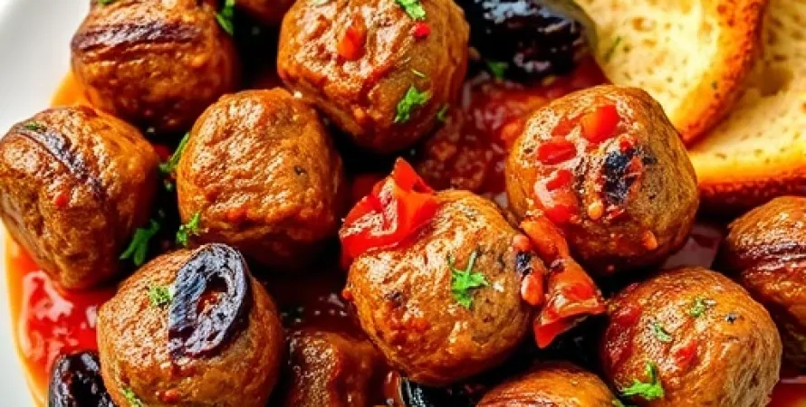 Brochettes de viande d'agneau aux prunes