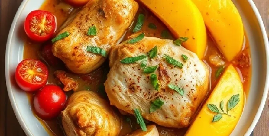 Poulet mangue