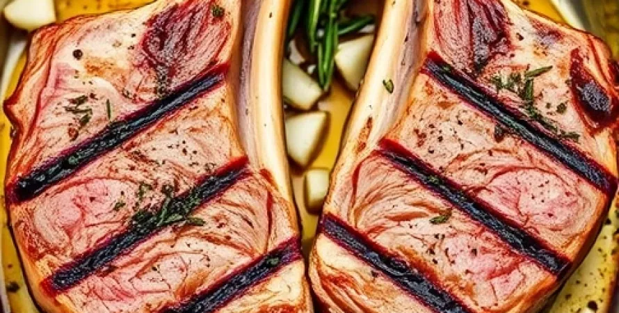 Côtes d'agneau aux herbes