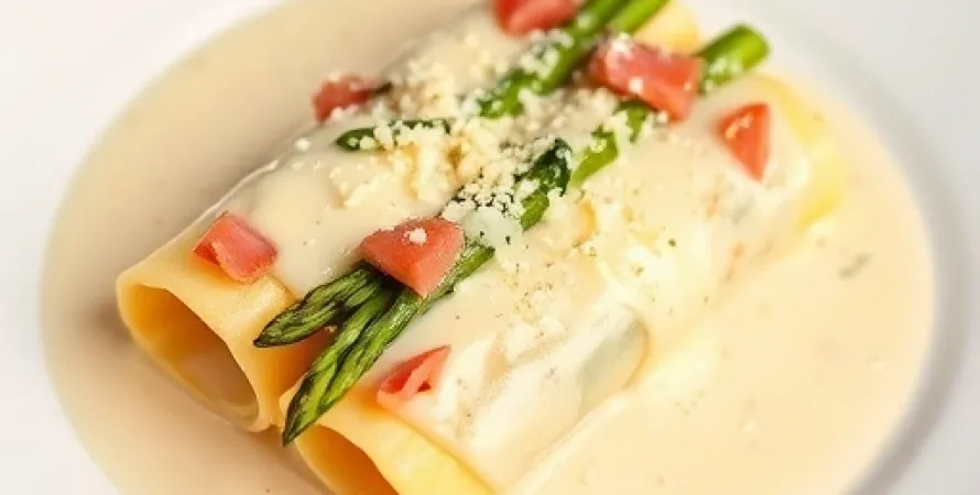 Cannelloni d'asperges fraîches