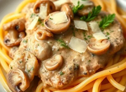 Turkey à la crème de champignons