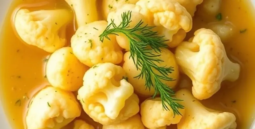 Chou-fleur à la sauce moutarde
