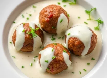Boulettes de boeuf à la sauce aneth