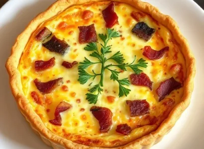 Quiche au fromage et lardons