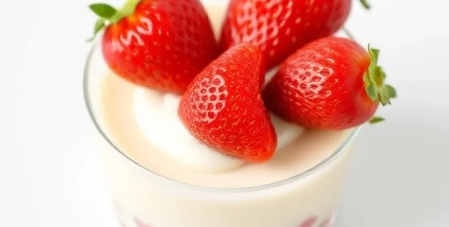 Fraises légères à la crème d'amandes