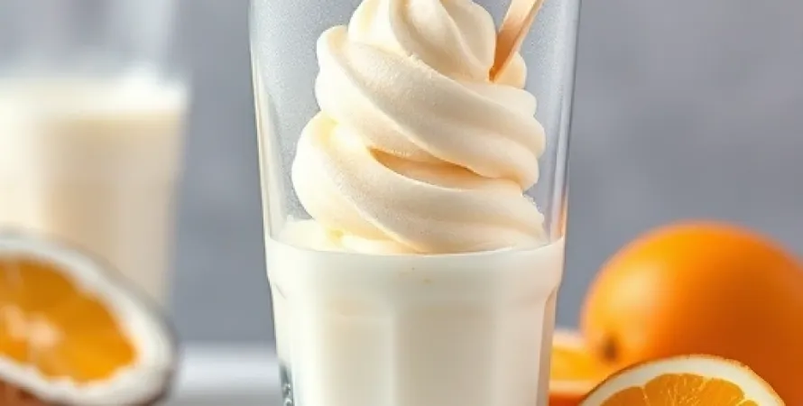 Glaces à la noix de coco et au mandarin