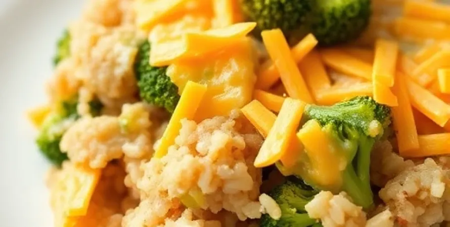 Casserole de riz brun et brocolis