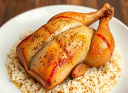 Poulet au garlic et riz