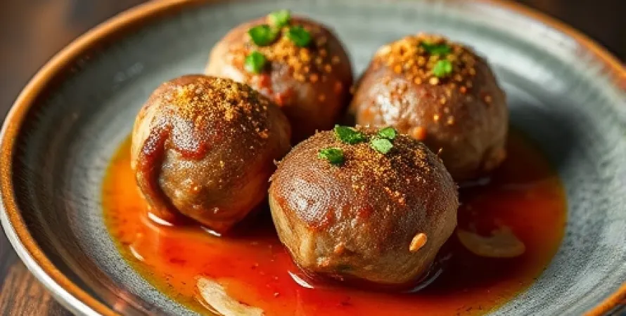 Boulettes de viande au chou rouge