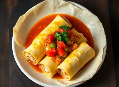 Enchiladas de poulet sans tortilla