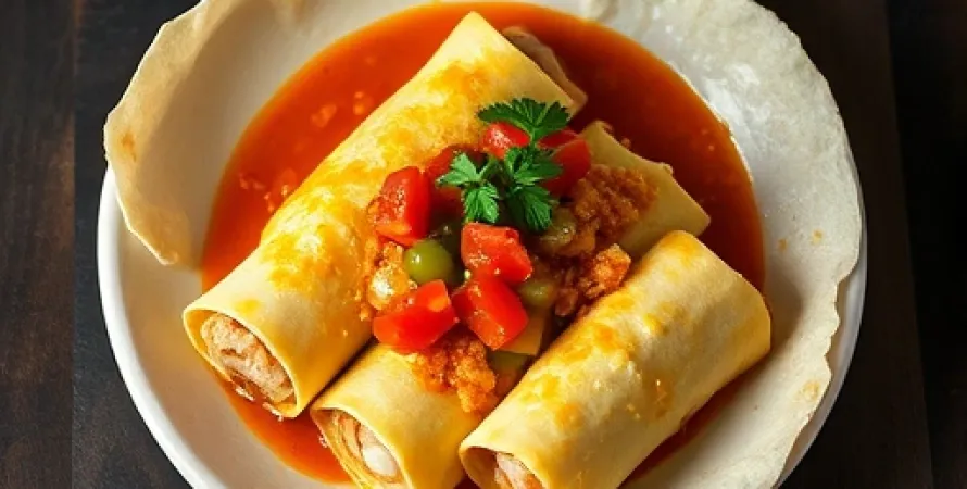Enchiladas de poulet sans tortilla