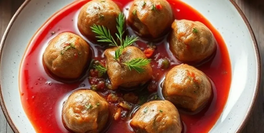 Sauce rouge aux boulettes de viande