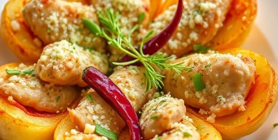 Pâtes au poulet et au chili