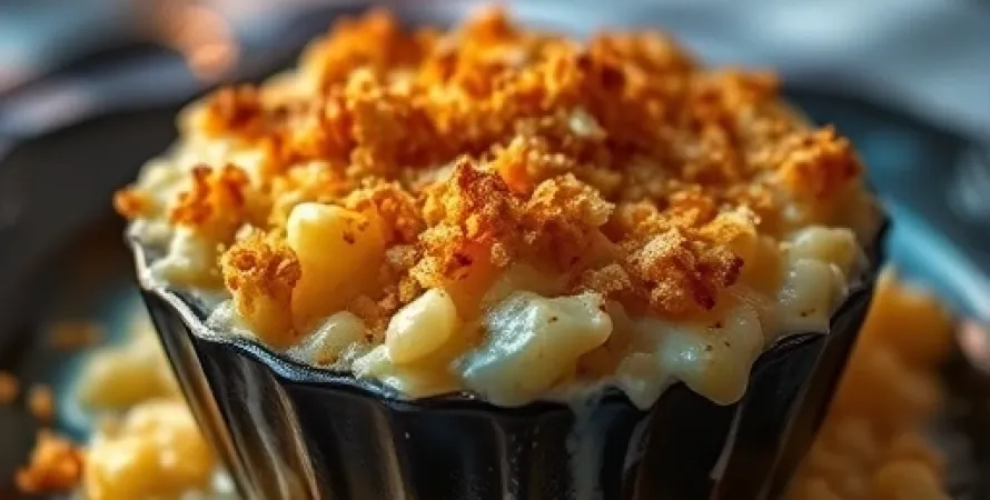 Gratin de hominy au fromage