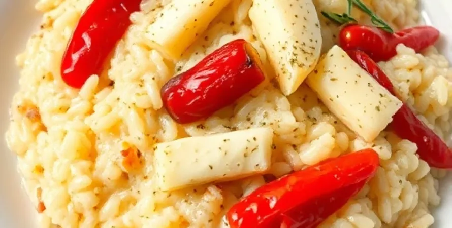 Risotto aux poivrons et gorgonzola