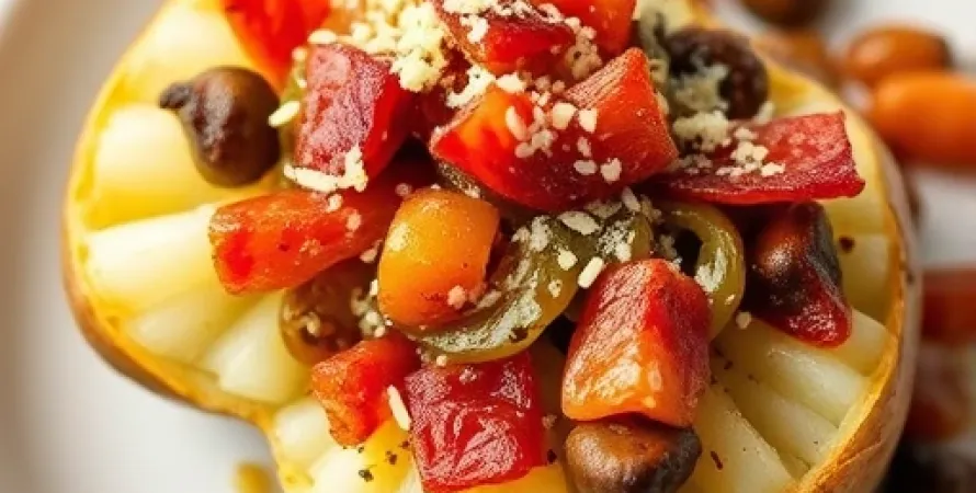 Pommes de terre avec bacon et parmesan