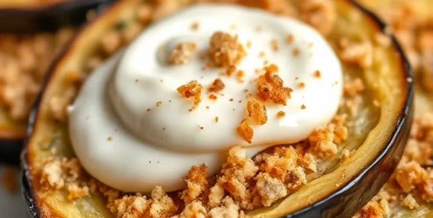 Tranches d'aubergine au four