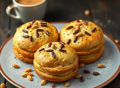 Scones au café et noix