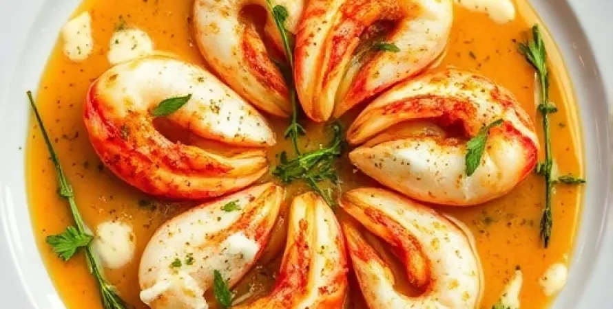 Crevettes au fromage et herbes