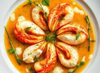 Crevettes au fromage et herbes