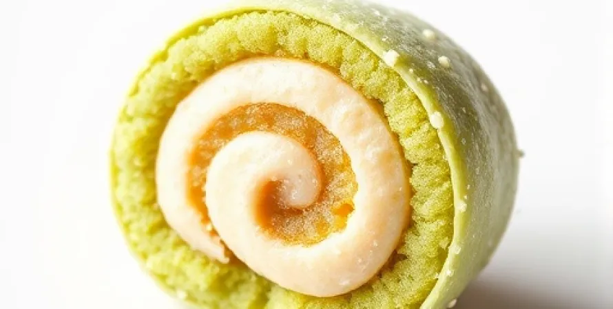 Bonbon au beurre de pistache roulé