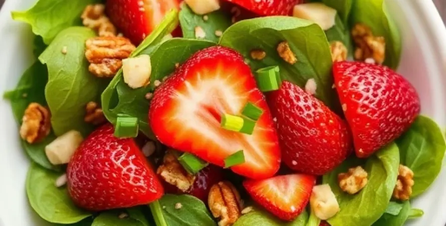 Salade de fraises et jicama